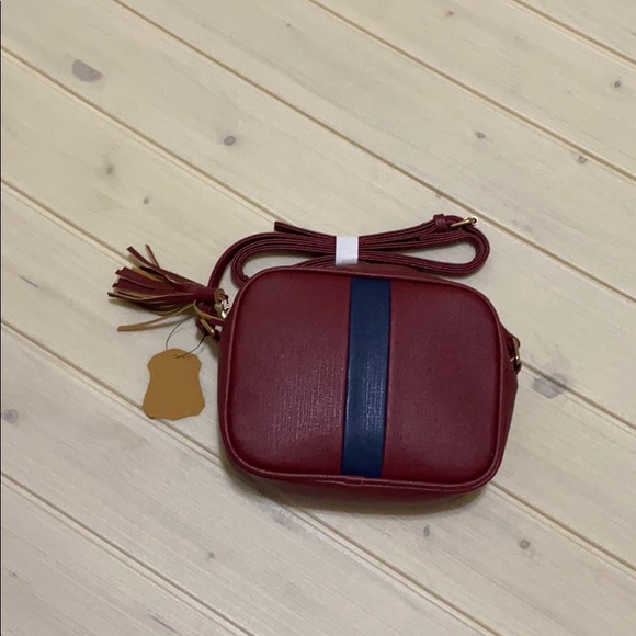 vegan Handbags - Burgundy vegan cross body bag NWT